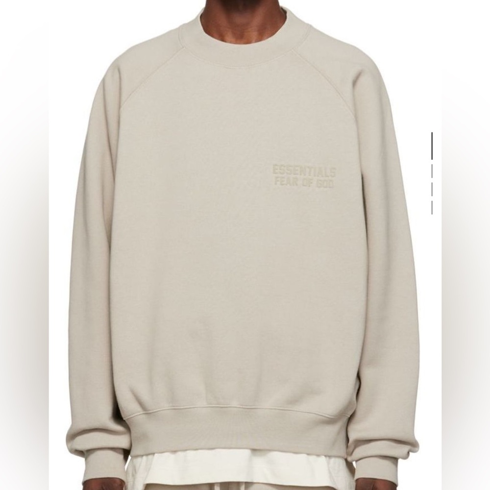 FEAR OF GOD ESSENTIALS, Gray Crewneck Sweatshirt, size XS